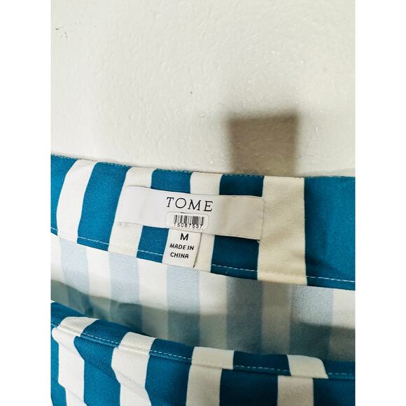 TOME x RTR Blue White Handkerchief Hem Striped Tank Top Size Medium - Picture 6 of 9